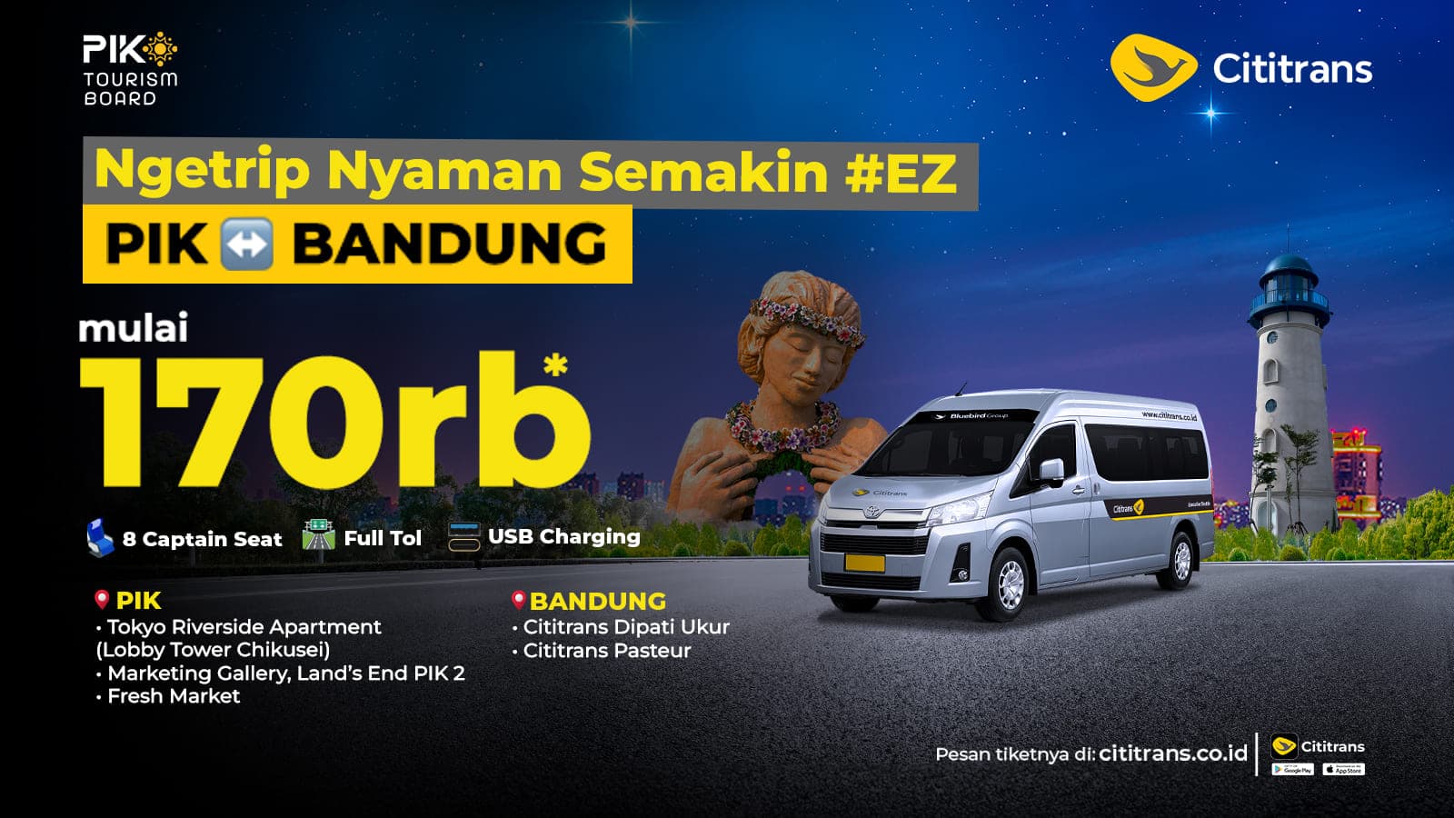 Rute Baru! Travel PIK-Bandung Mulai 170rb!