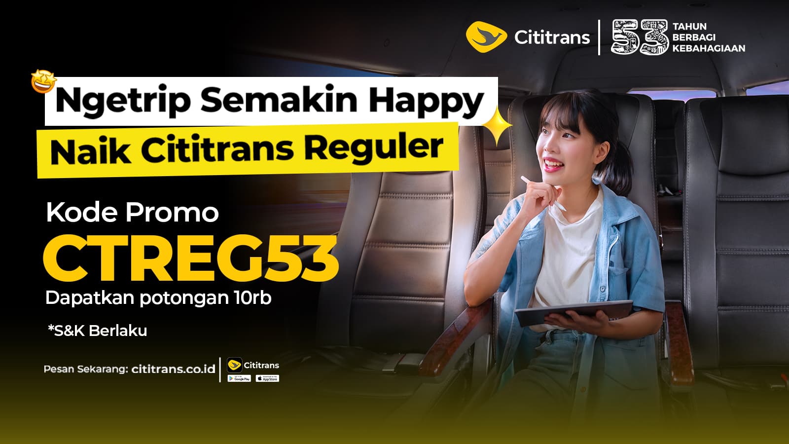 Get up to 20K discount using CTREG53 code