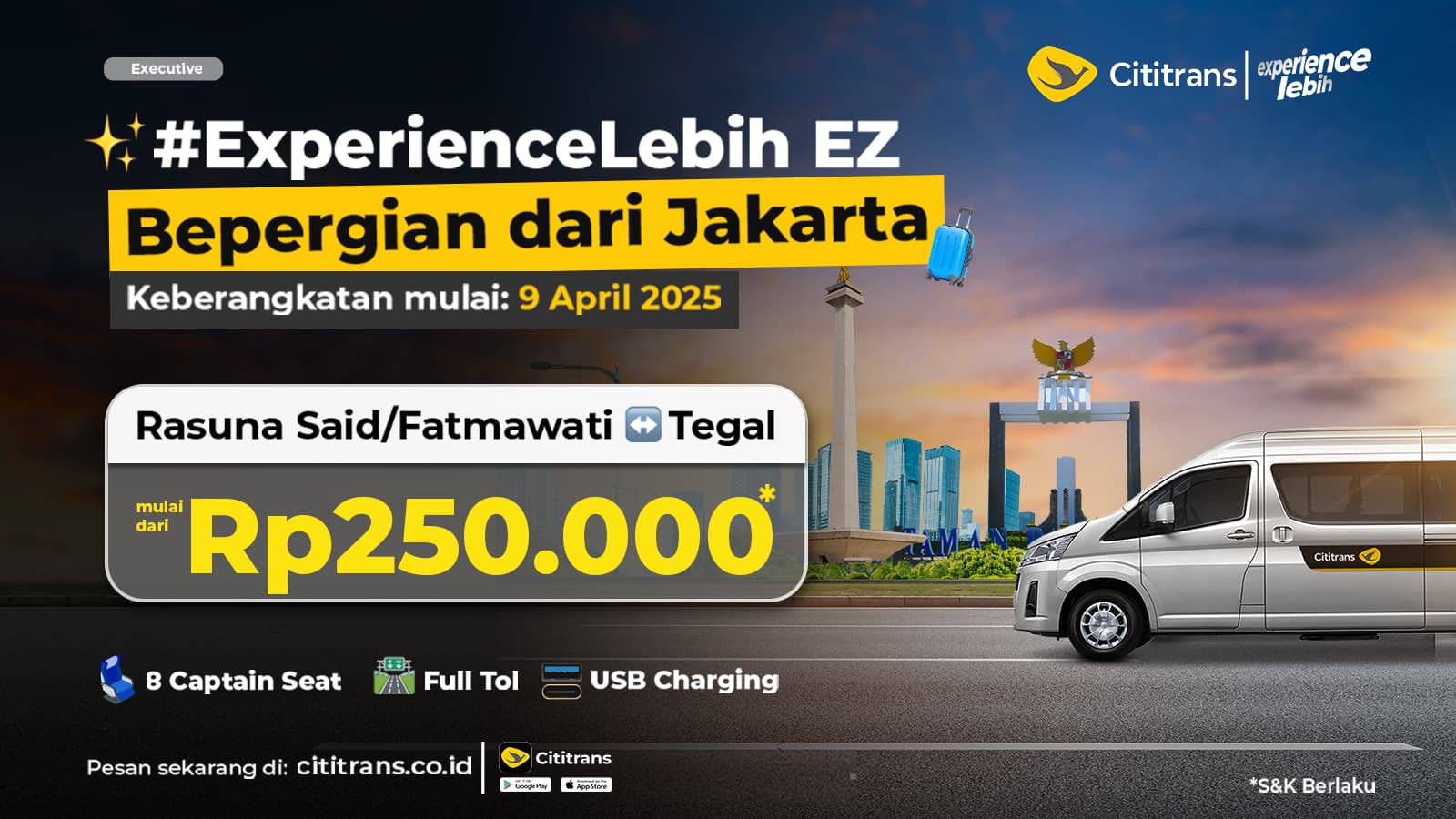 Jakarta-Tegal 275rb
