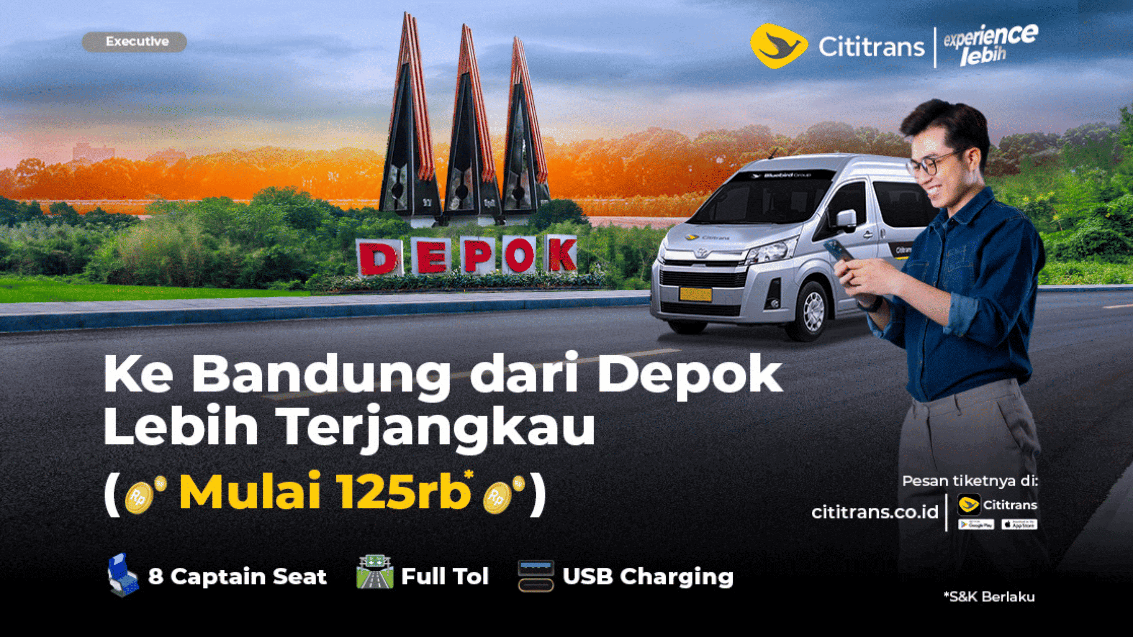 Depok - Bandung 125rb